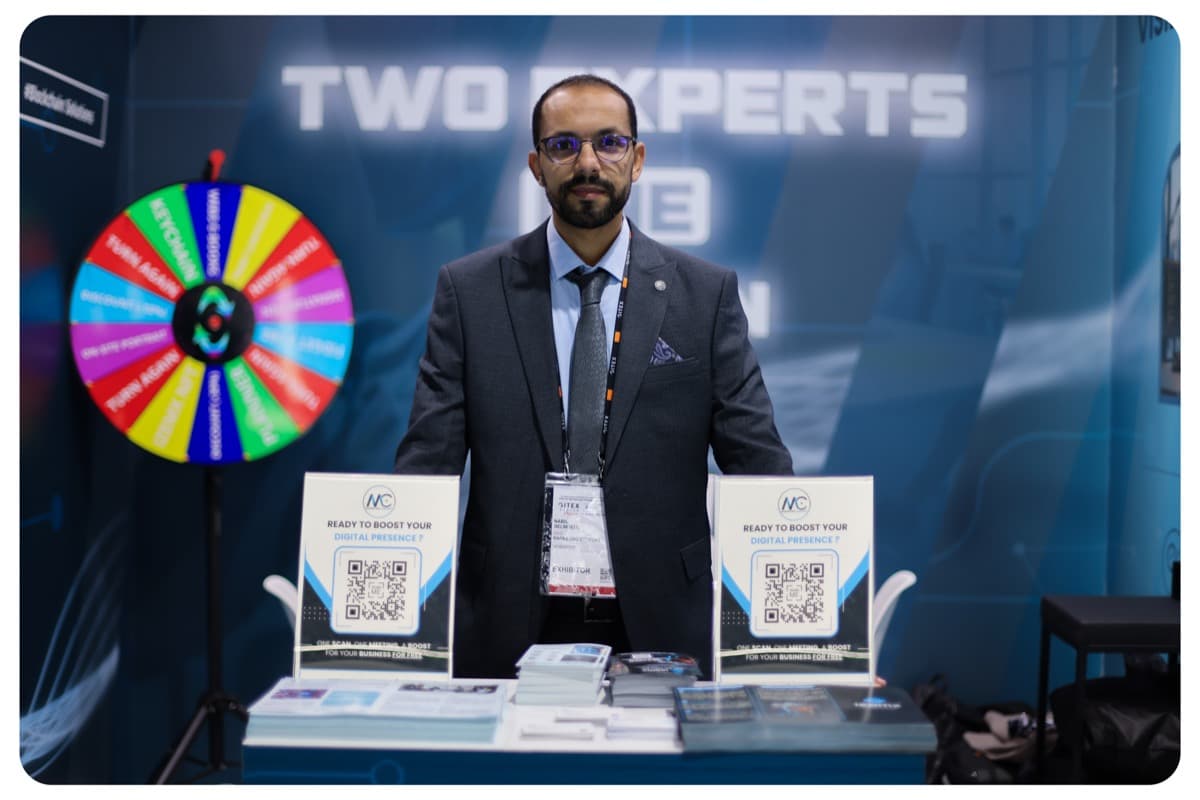 Nabil Belmoeiti au stand Marketing Confort — GITEX Africa 2025